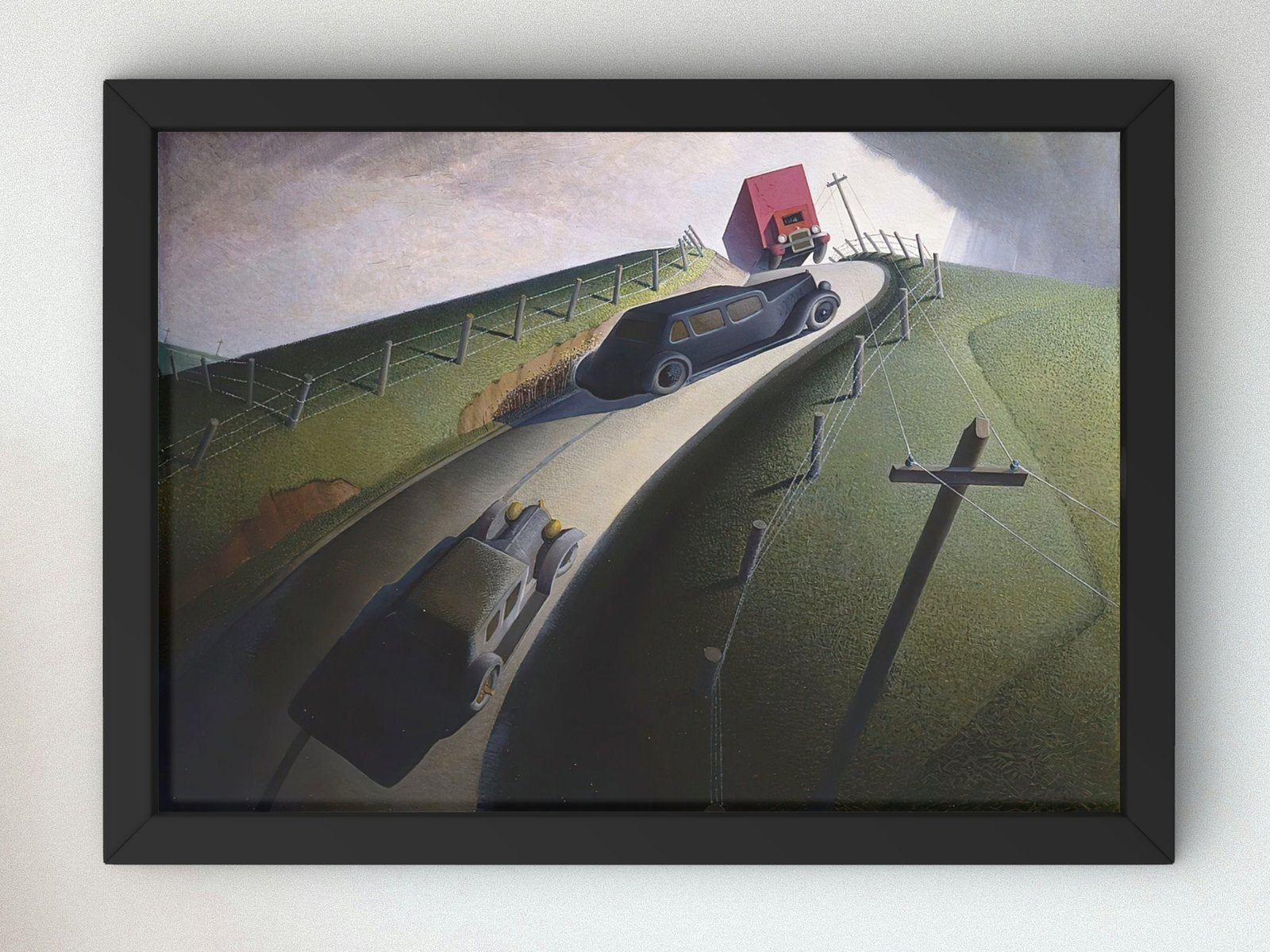 Death on the Ridge Road by Grant Wood, 1935, Art Deco and American Modernism, fine art print