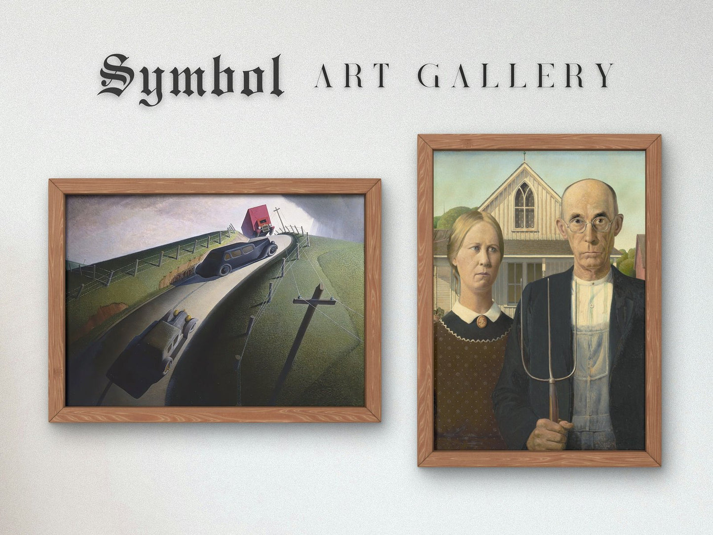 Death on the Ridge Road by Grant Wood, 1935, Art Deco and American Modernism, fine art print