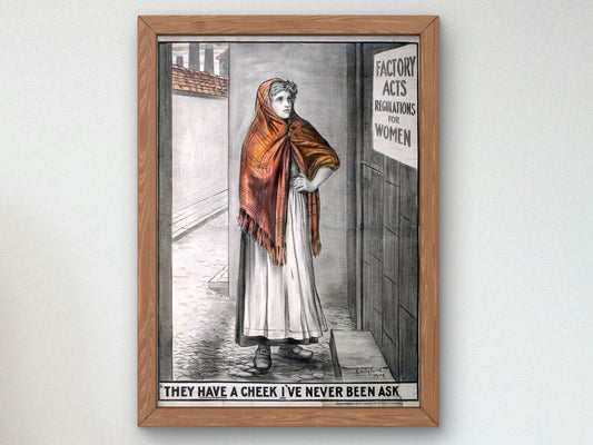 They Have a Cheek I've Never Been Asked by Emily Ford 1908, Wall Art Print, Fine Art Reproduction, Museum Quality Decor, Poster