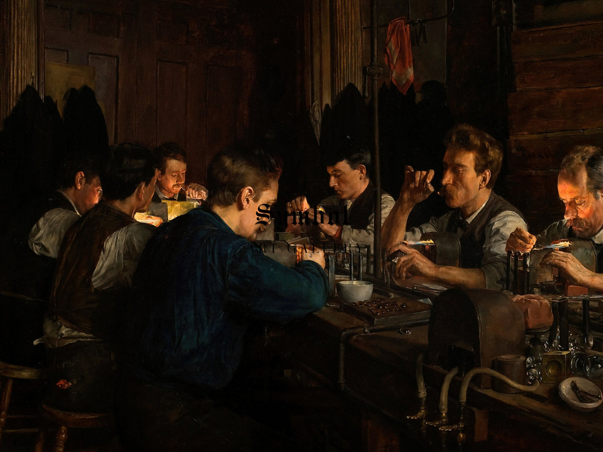 The Glass Blowers by Charles Frederick Ulrich 1883, Wall Art Print, Fine Art Reproduction, Museum Quality Decor, Poster