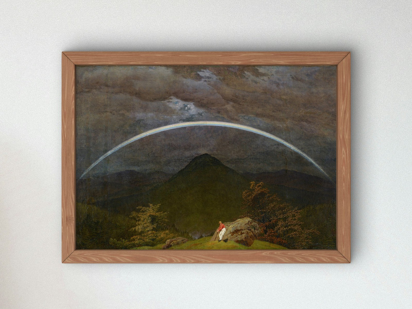 Mountain Landscape with Rainbow by Caspar David Friedrich 1810, Wall Art Print, Fine Art Reproduction, Museum Quality Decor, Poster