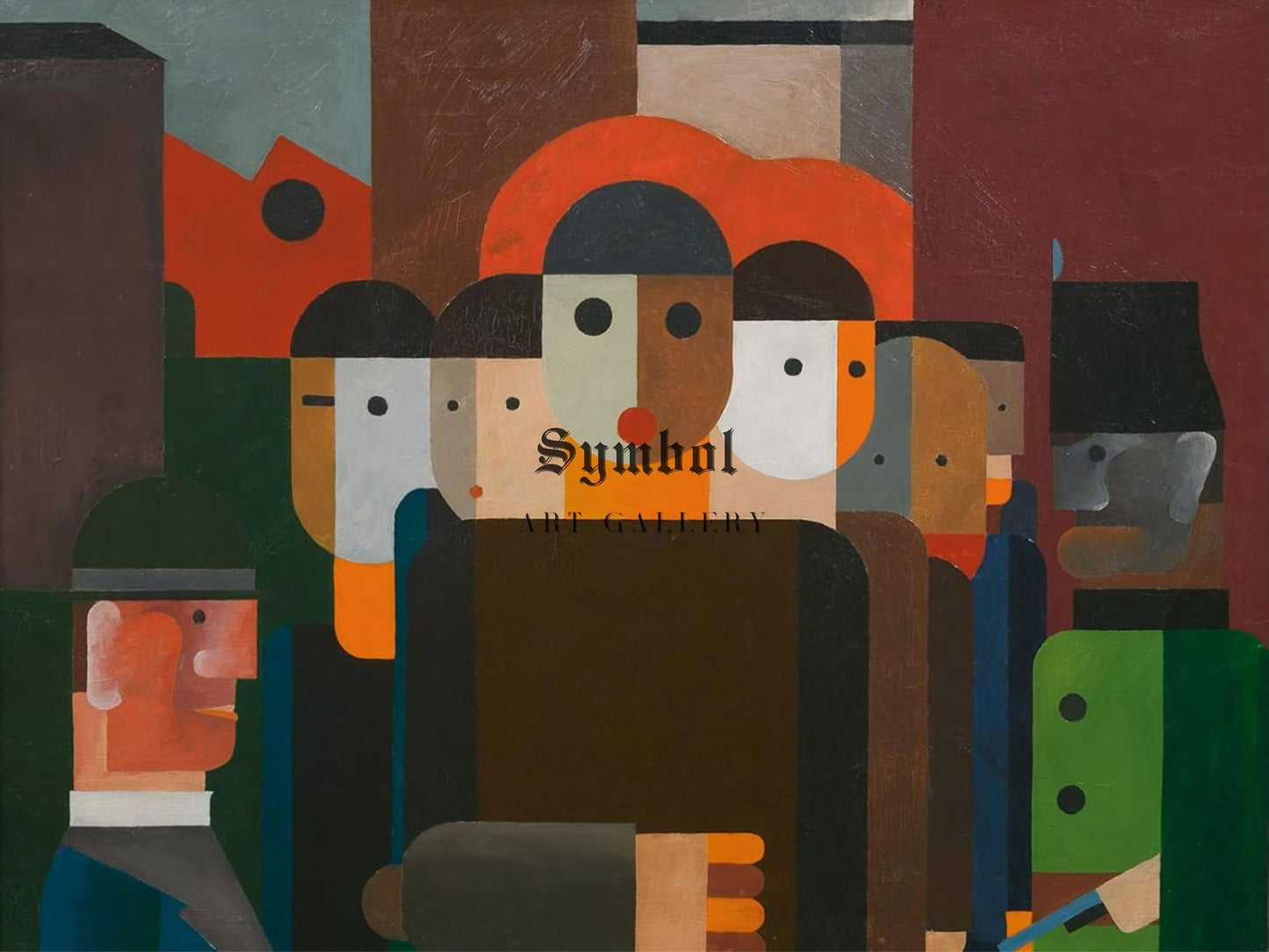 Demonstration by Franz Wilhelm Seiwert, 1925, Expressionism and Fauvism, fine art print