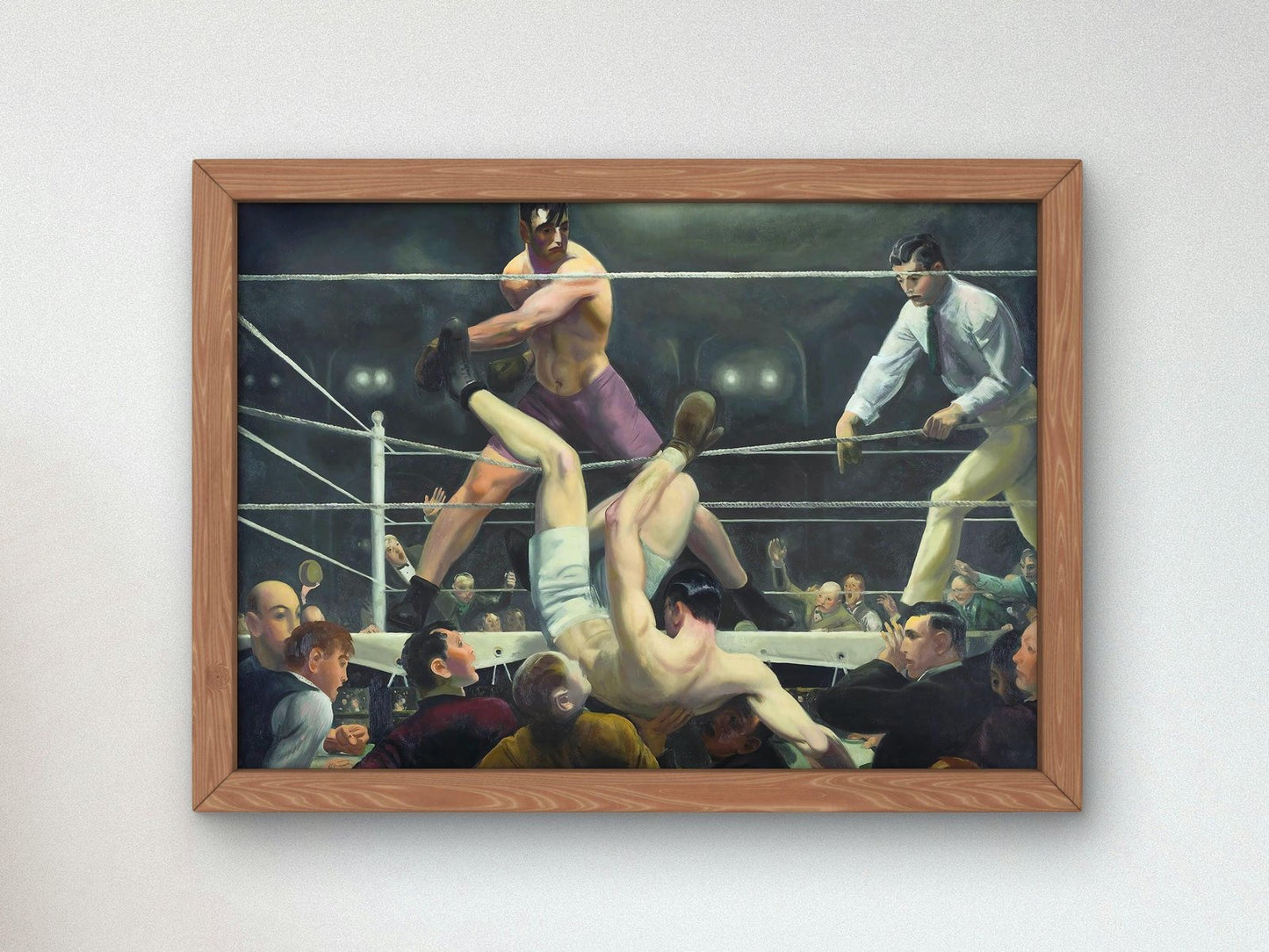 Dempsey and Firpo by George Bellows, 1924, Art Deco American Modernism, fine art print