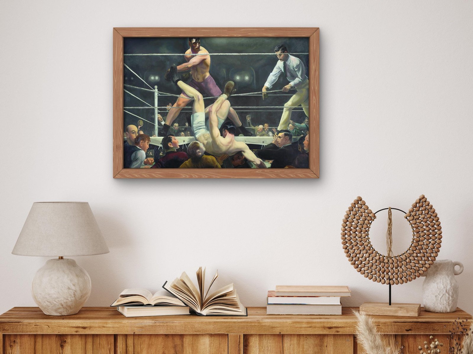 Dempsey and Firpo by George Bellows, 1924, Art Deco American Modernism, fine art print