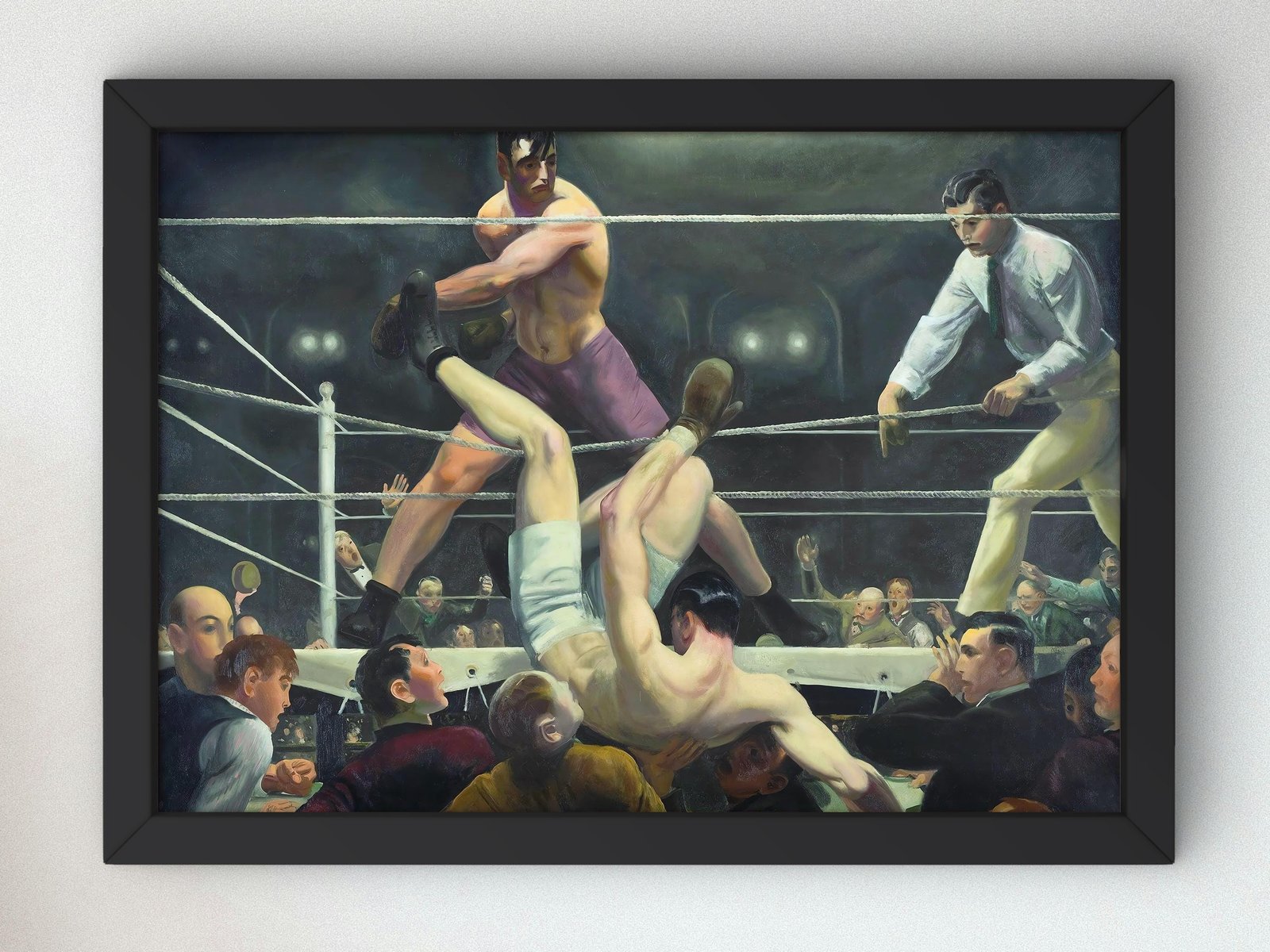 Dempsey and Firpo by George Bellows, 1924, Art Deco American Modernism, fine art print