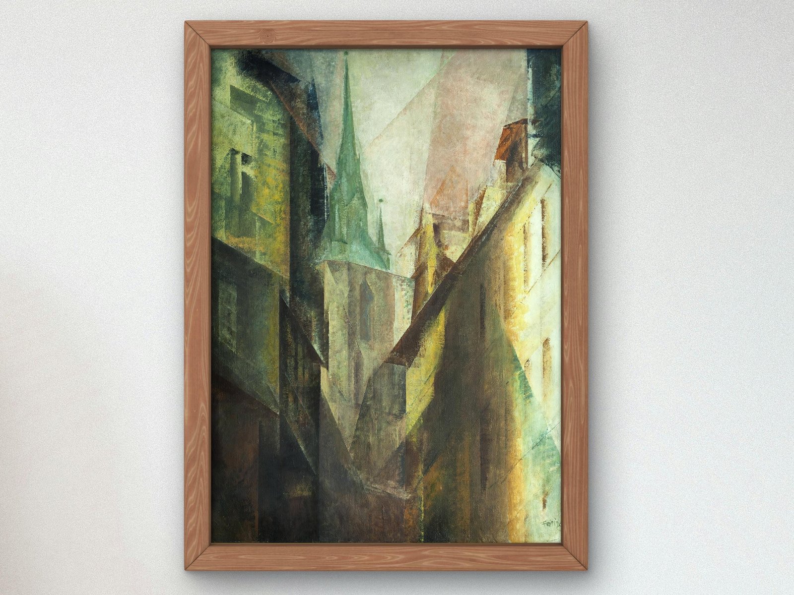Der Rote Turm I by Lyonel Feininger, 1930, Cubism and Abstract Art, fine art print