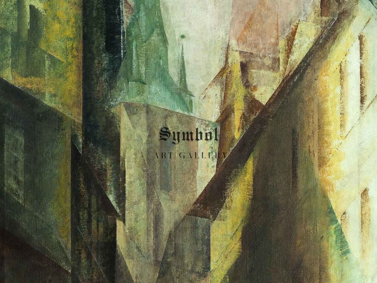 Der Rote Turm I by Lyonel Feininger, 1930, Cubism and Abstract Art, fine art print