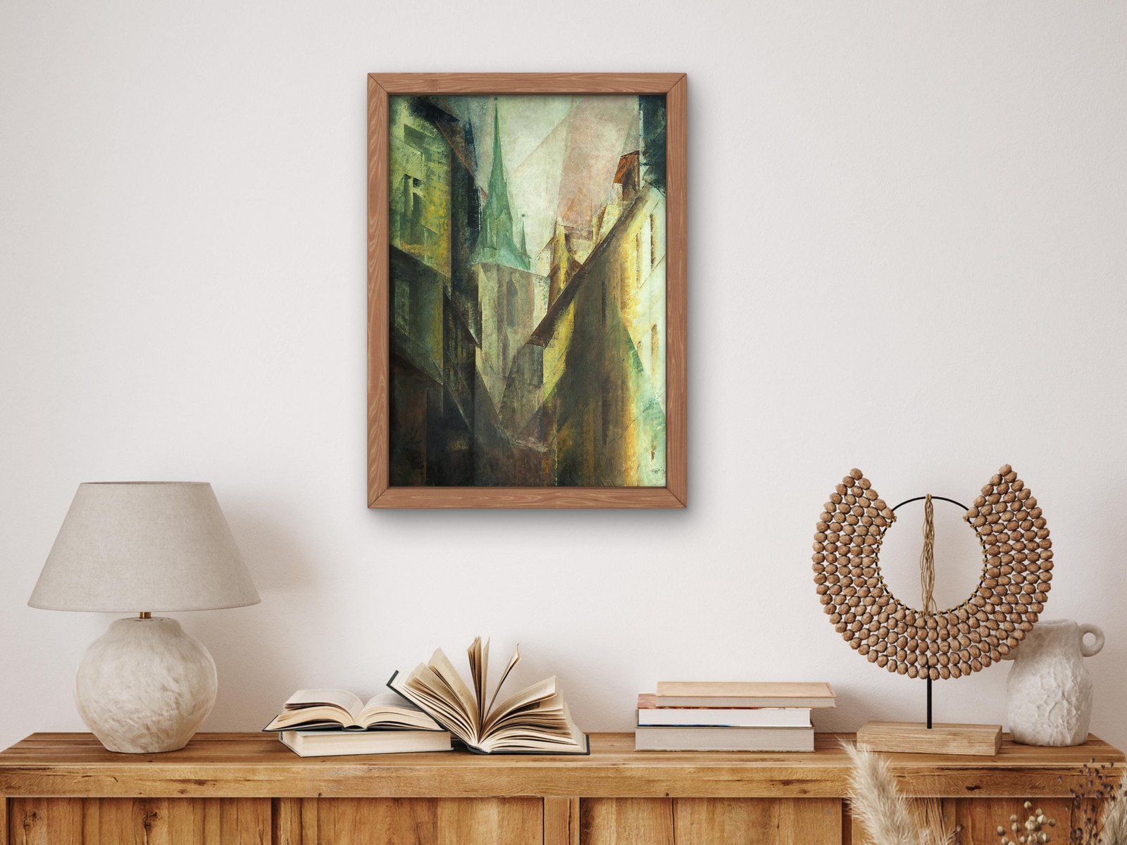 Der Rote Turm I by Lyonel Feininger, 1930, Cubism and Abstract Art, fine art print