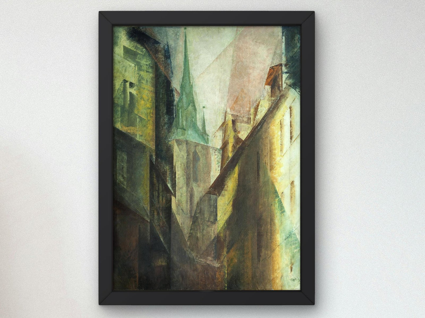 Der Rote Turm I by Lyonel Feininger, 1930, Cubism and Abstract Art, fine art print