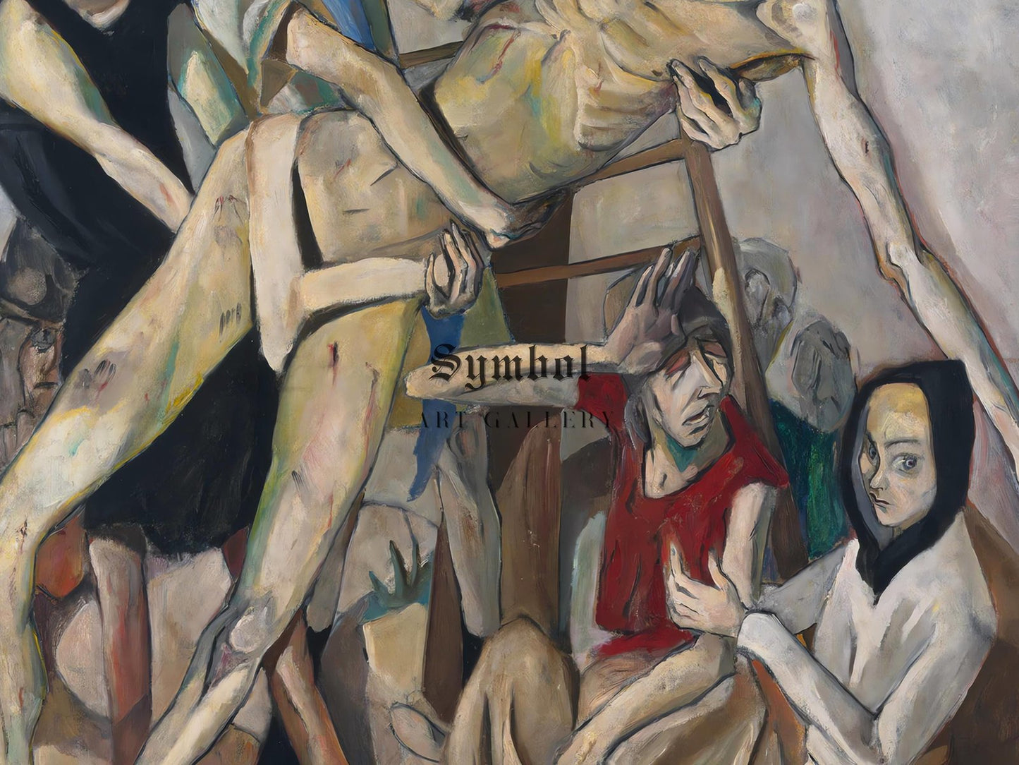 Descent from the Cross by Max Beckmann, 1917, Expressionism, fine art print