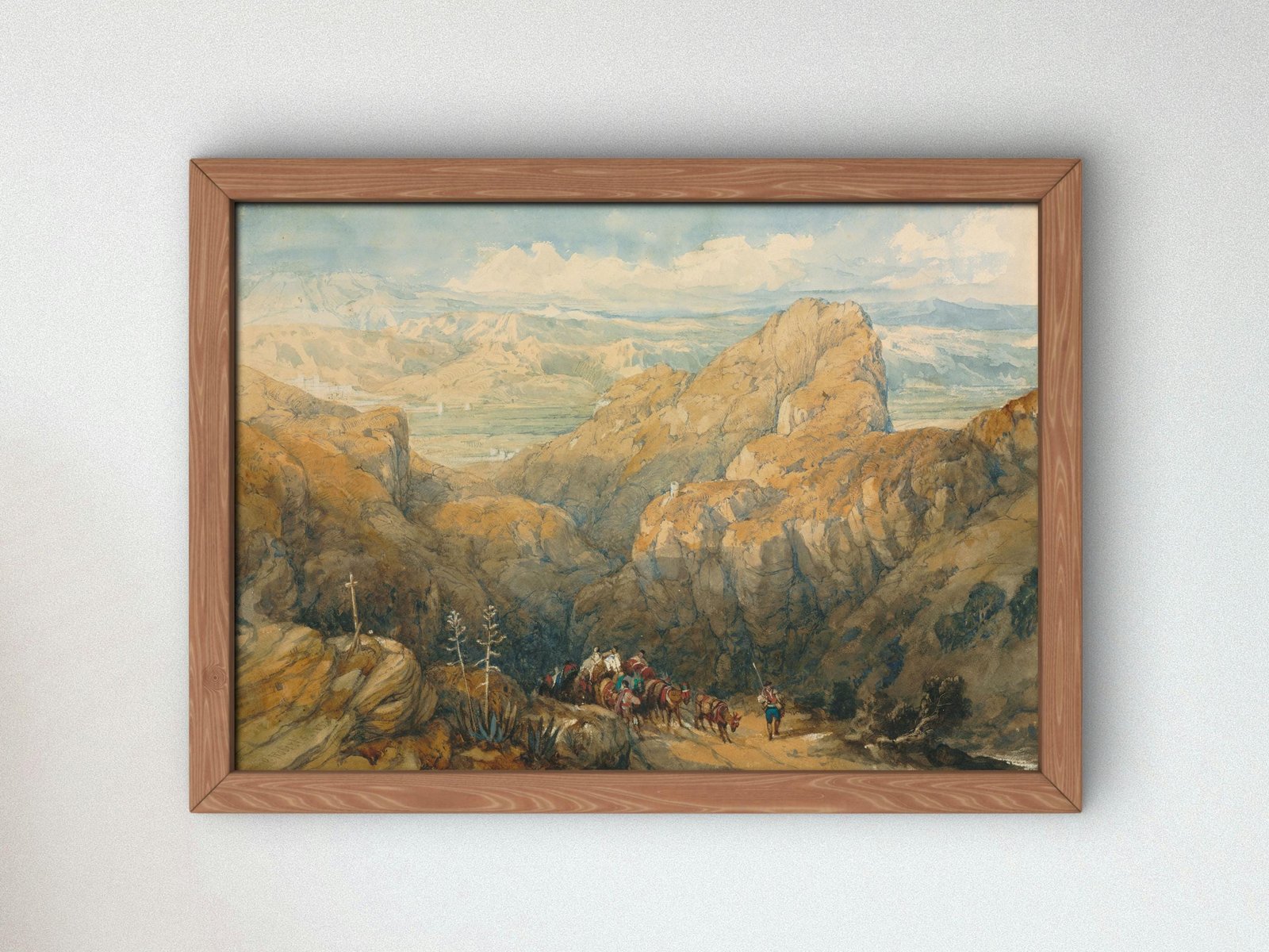 Descent into the Plain of Granada by David Roberts, 1834, Romanticism and Classical Landscapes, fine art print