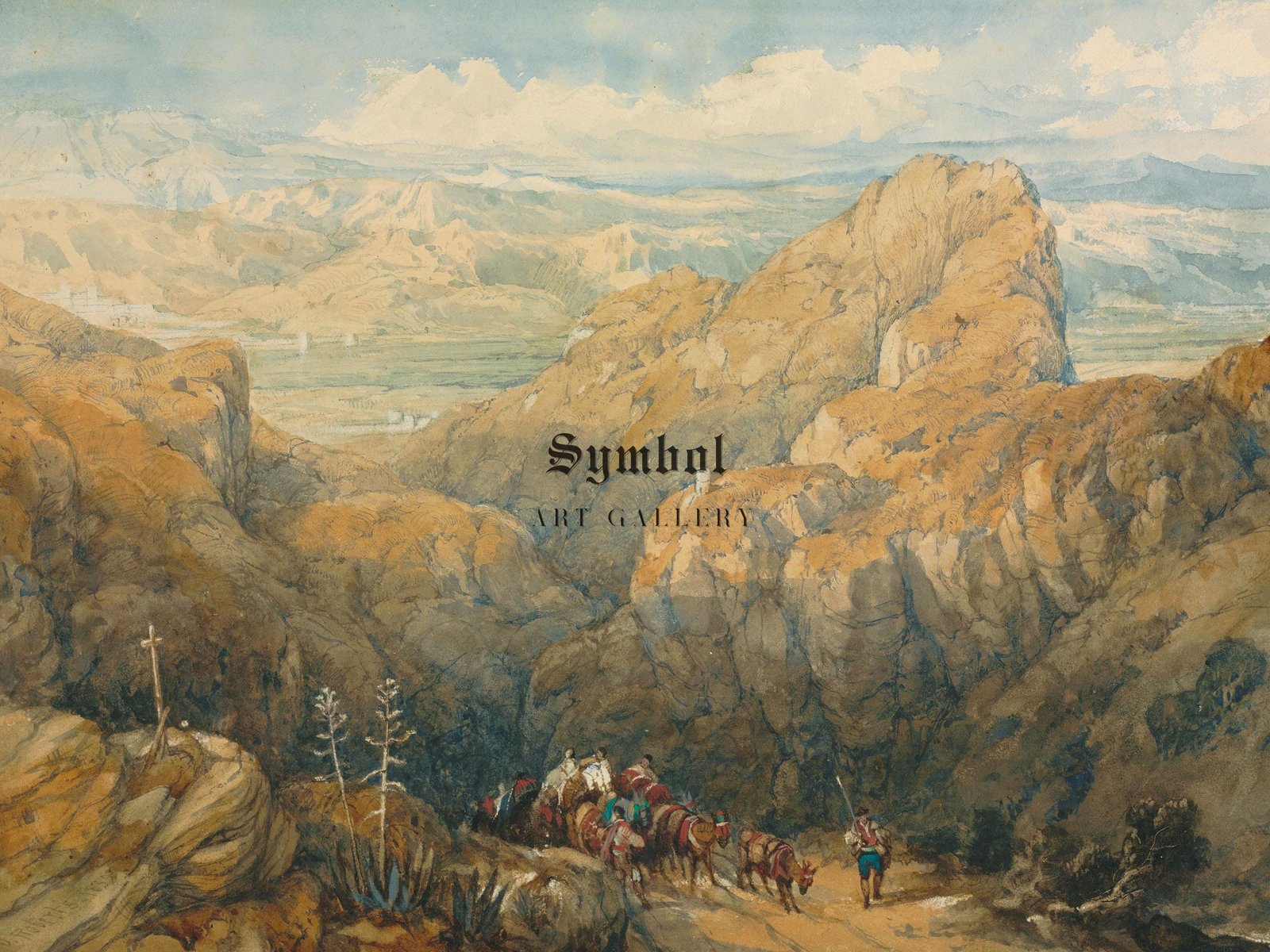 Descent into the Plain of Granada by David Roberts, 1834, Romanticism and Classical Landscapes, fine art print
