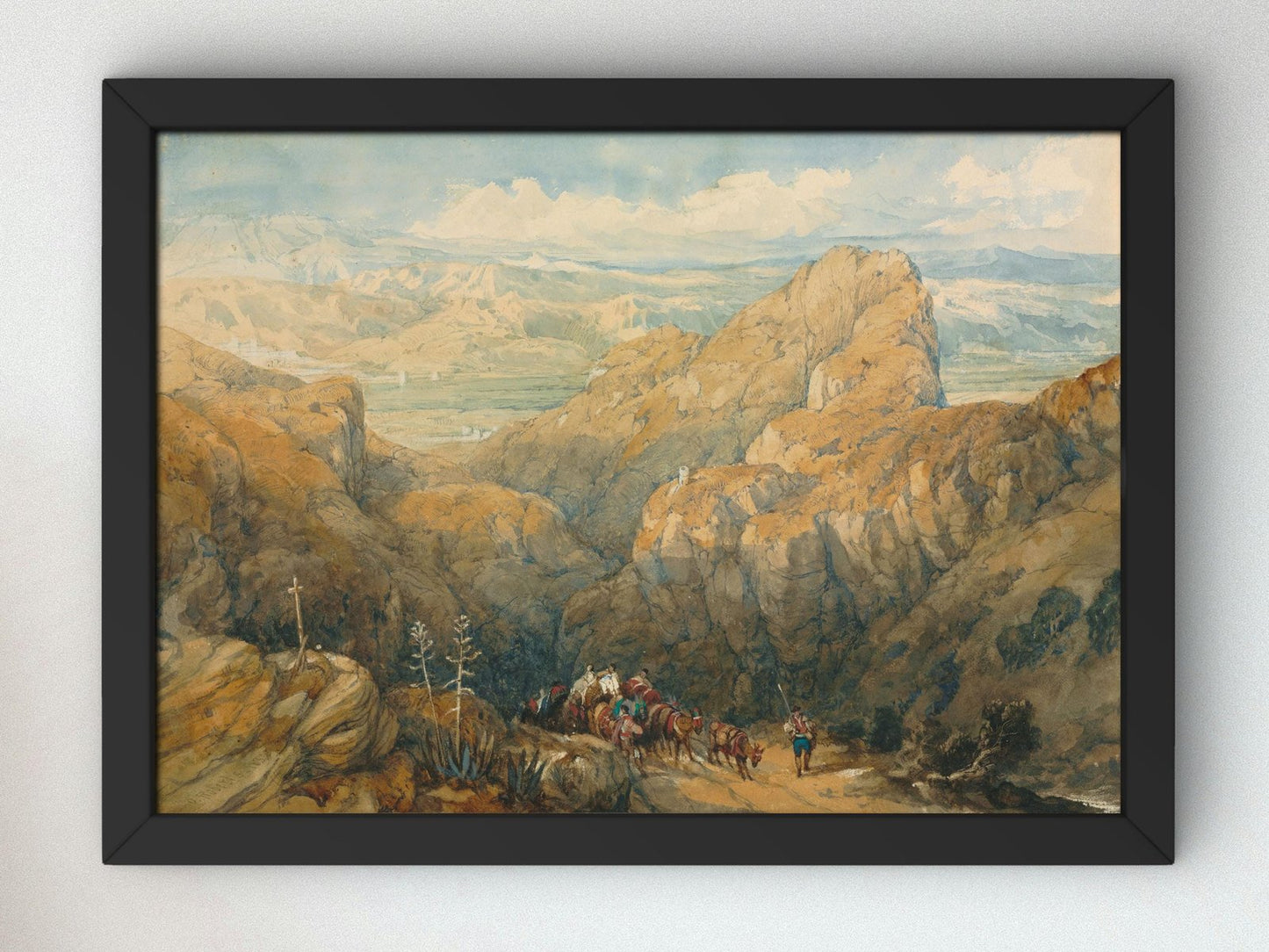 Descent into the Plain of Granada by David Roberts, 1834, Romanticism and Classical Landscapes, fine art print