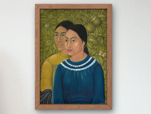 Dos Mujeres by Frida Kahlo, 1928, Surrealism and Modern Art, fine art print