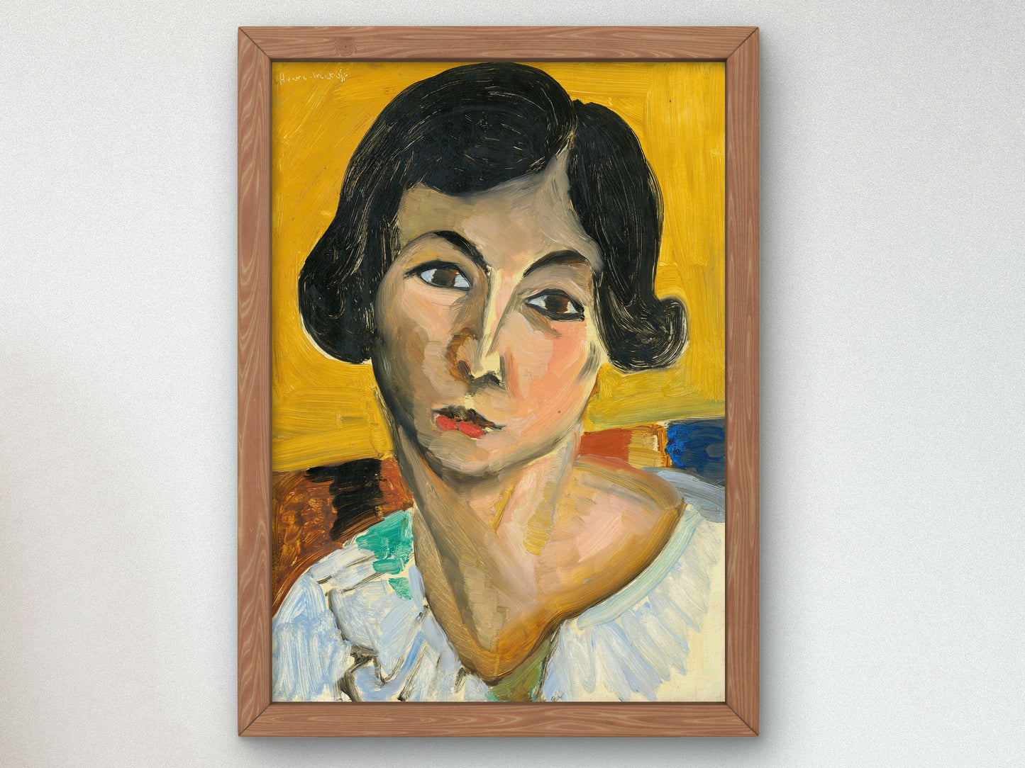Tête de femme penchée Lorette by Henri Matisse 1916, Wall Art Print, Fine Art Reproduction, Museum Quality Decor, Poster