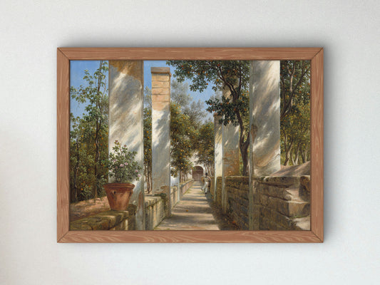 Pergola with Oranges by Thomas Fearnley 1834, Wall Art Print, Fine Art Reproduction, Museum Quality Decor, Poster