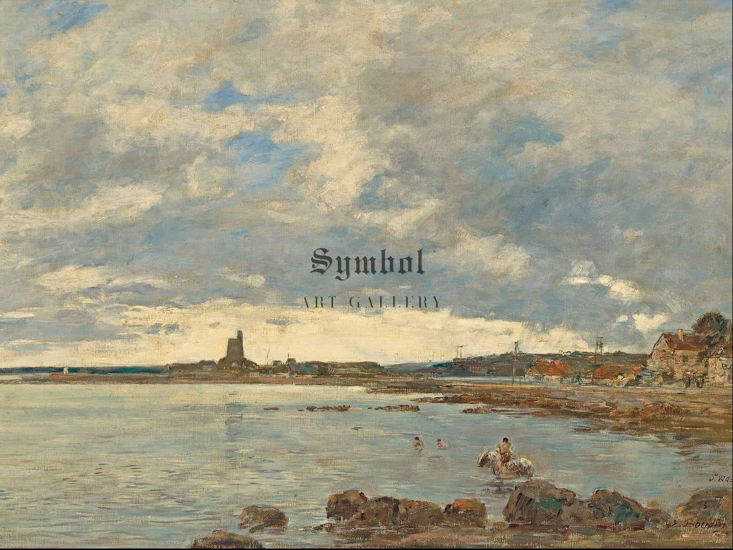 St. Vaast la Hougue by Eugène Boudin 1892, Wall Art Print, Fine Art Reproduction, Museum Quality Decor, Poster