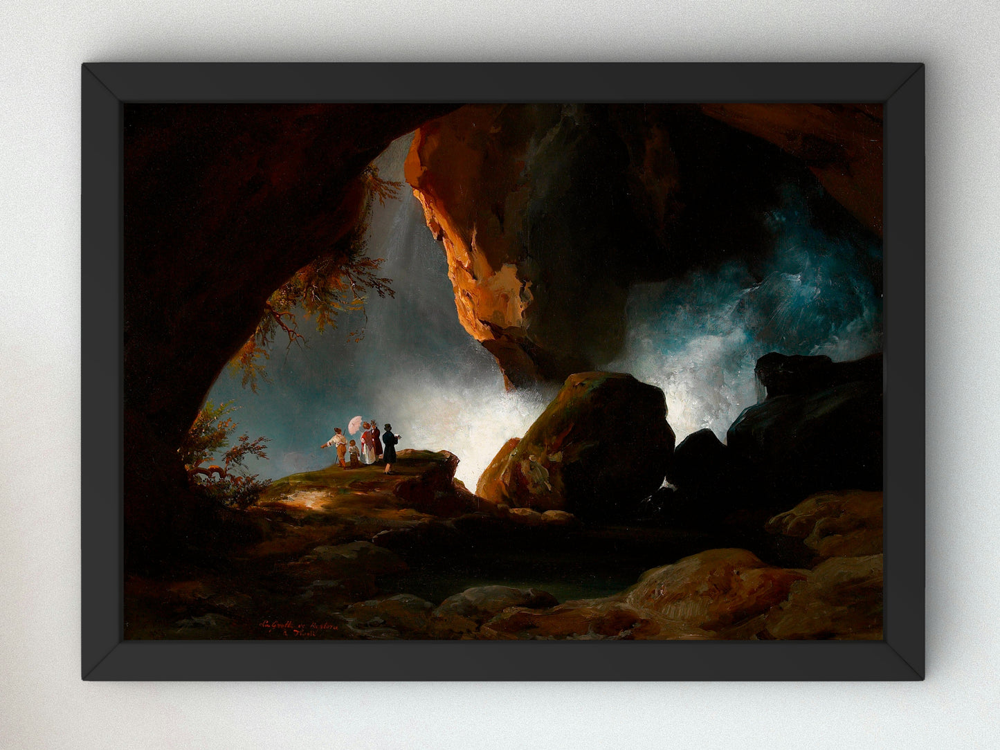 The Grotto of Neptune at Tivoli by Jean Charles Joseph Rémond 1833, Wall Art Print, Fine Art Reproduction, Museum Quality Decor, Poster