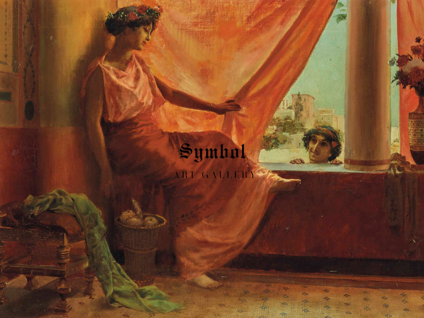 The Red Curtain of Algiers by Georges Antoine Rochegrosse 1884, Wall Art Print, Fine Art Reproduction, Museum Quality Decor, Poster