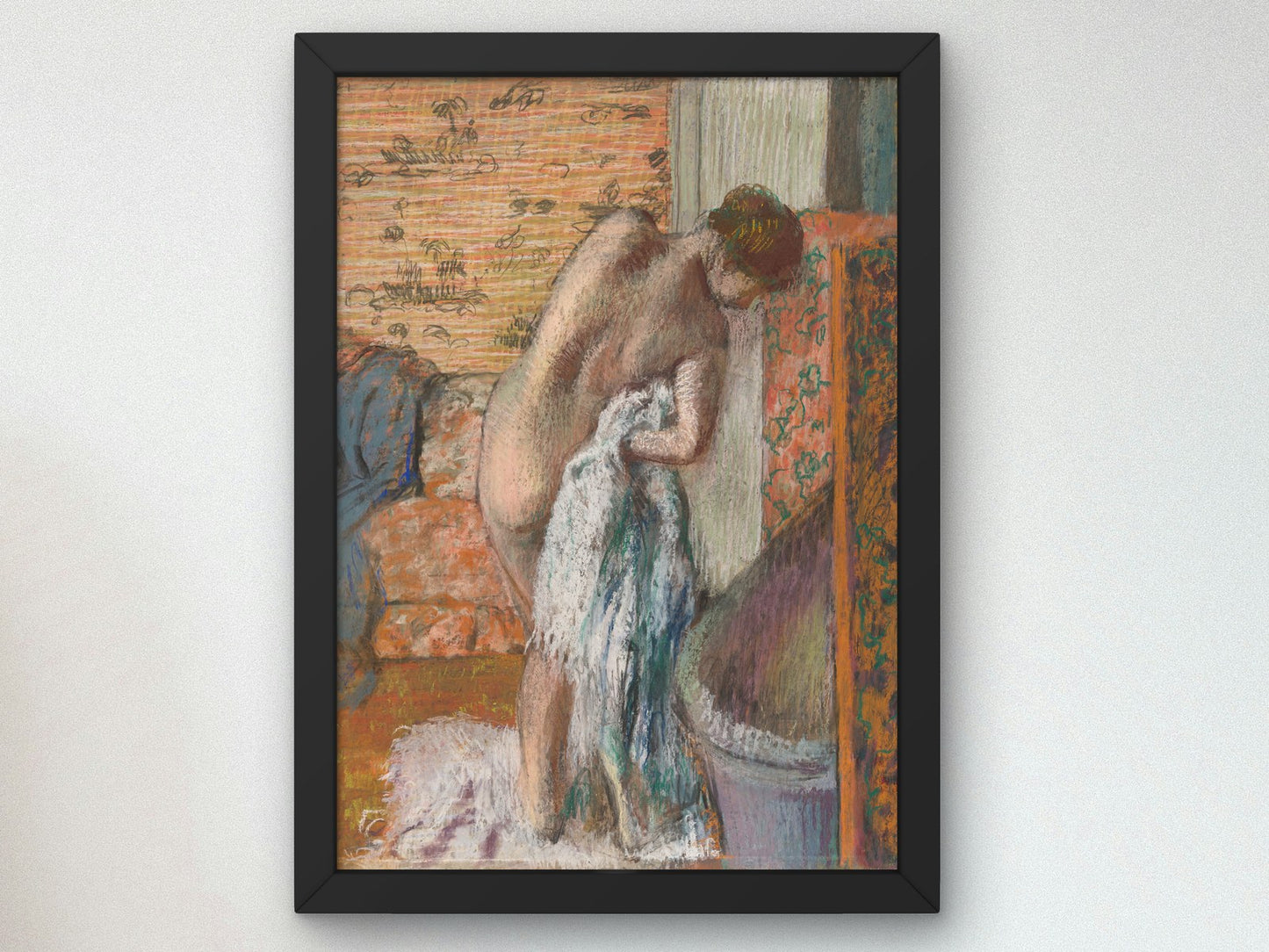 After the Bath Woman Drying Herself by Edgar Degas 1896, Wall Art Print, Fine Art Reproduction, Museum Quality Decor, Poster