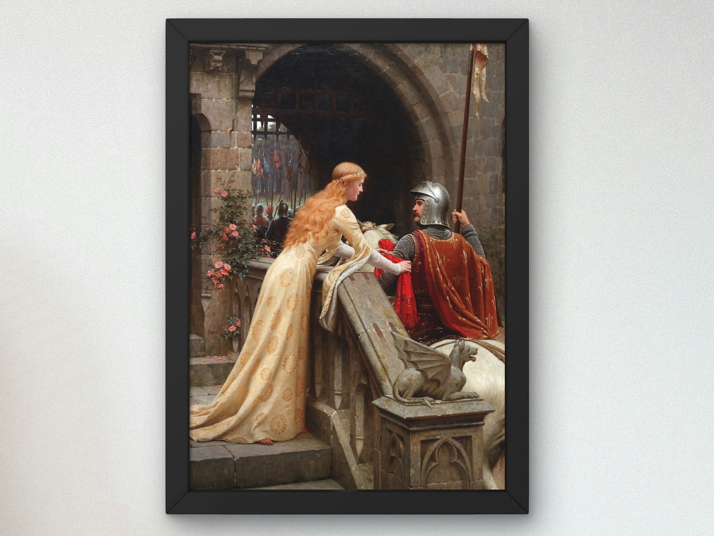 God Speed by Edmund Blair Leighton 1900, Wall Art Print, Fine Art Reproduction, Museum Quality Decor, Poster