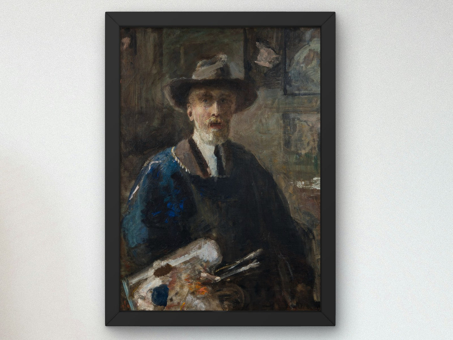 Self Portrait by Emilio Gola 1921, Wall Art Print, Fine Art Reproduction, Museum Quality Decor, Poster