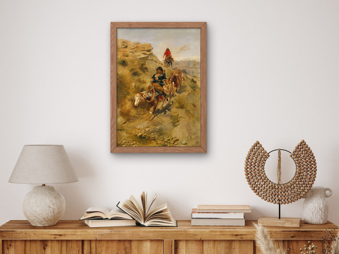Bringing Home the Meat by Charles Marion Russell 1891, Wall Art Print, Fine Art Reproduction, Museum Quality Decor, Poster