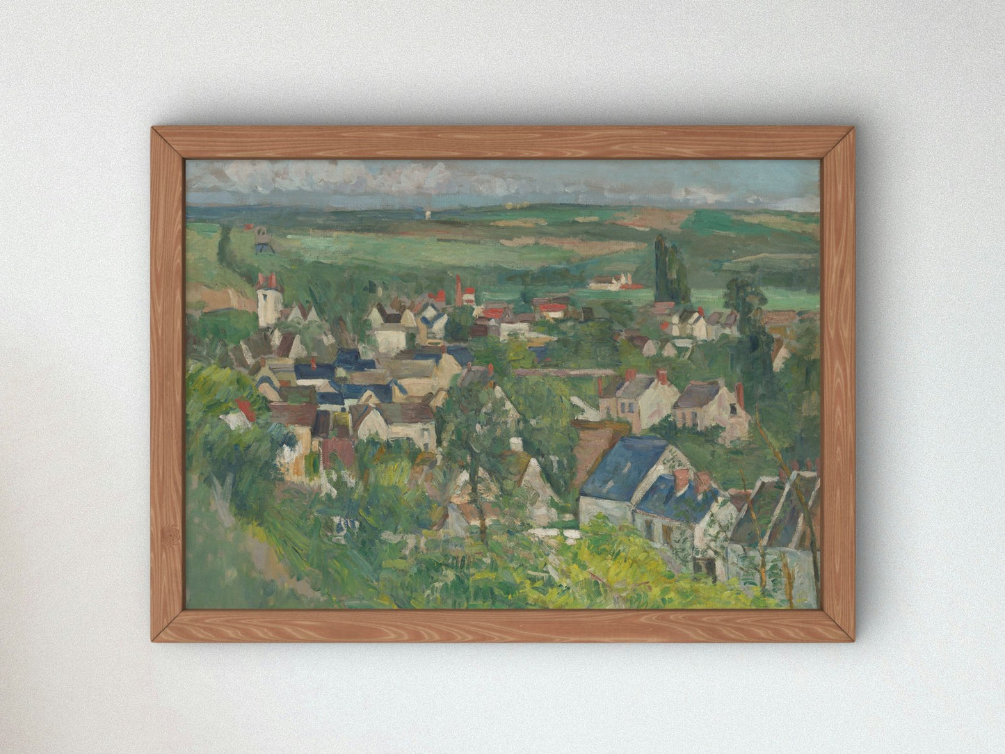 Auvers Panoramic View by Paul Cézanne 1873, Wall Art Print, Fine Art Reproduction, Museum Quality Decor, Poster