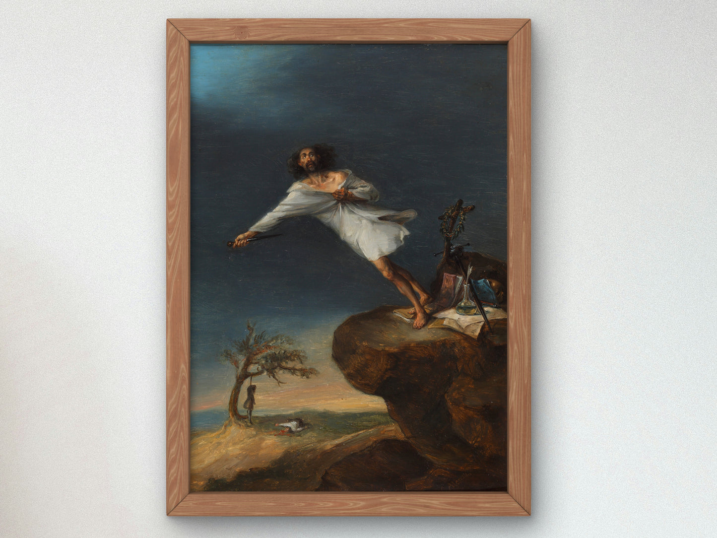 Satire of Romantic Suicide by Leonardo Alenza 1839, Wall Art Print, Fine Art Reproduction, Museum Quality Decor, Poster