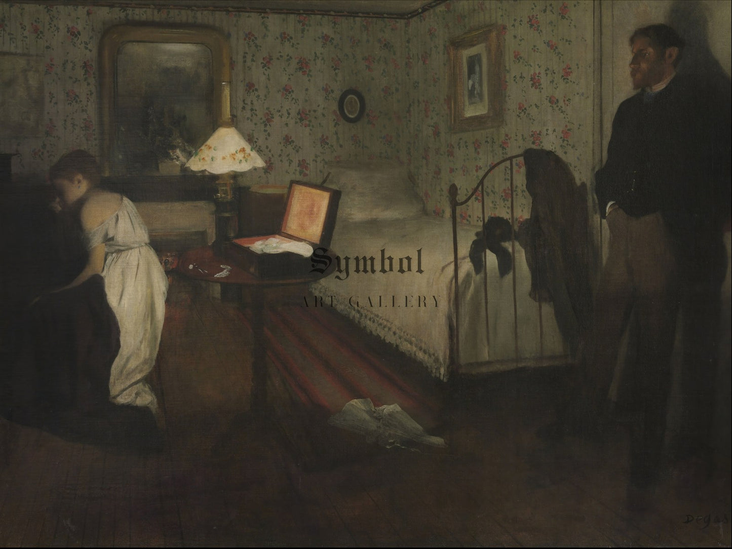 Interior by Edgar Degas 1869, Wall Art Print, Fine Art Reproduction, Museum Quality Decor, Poster