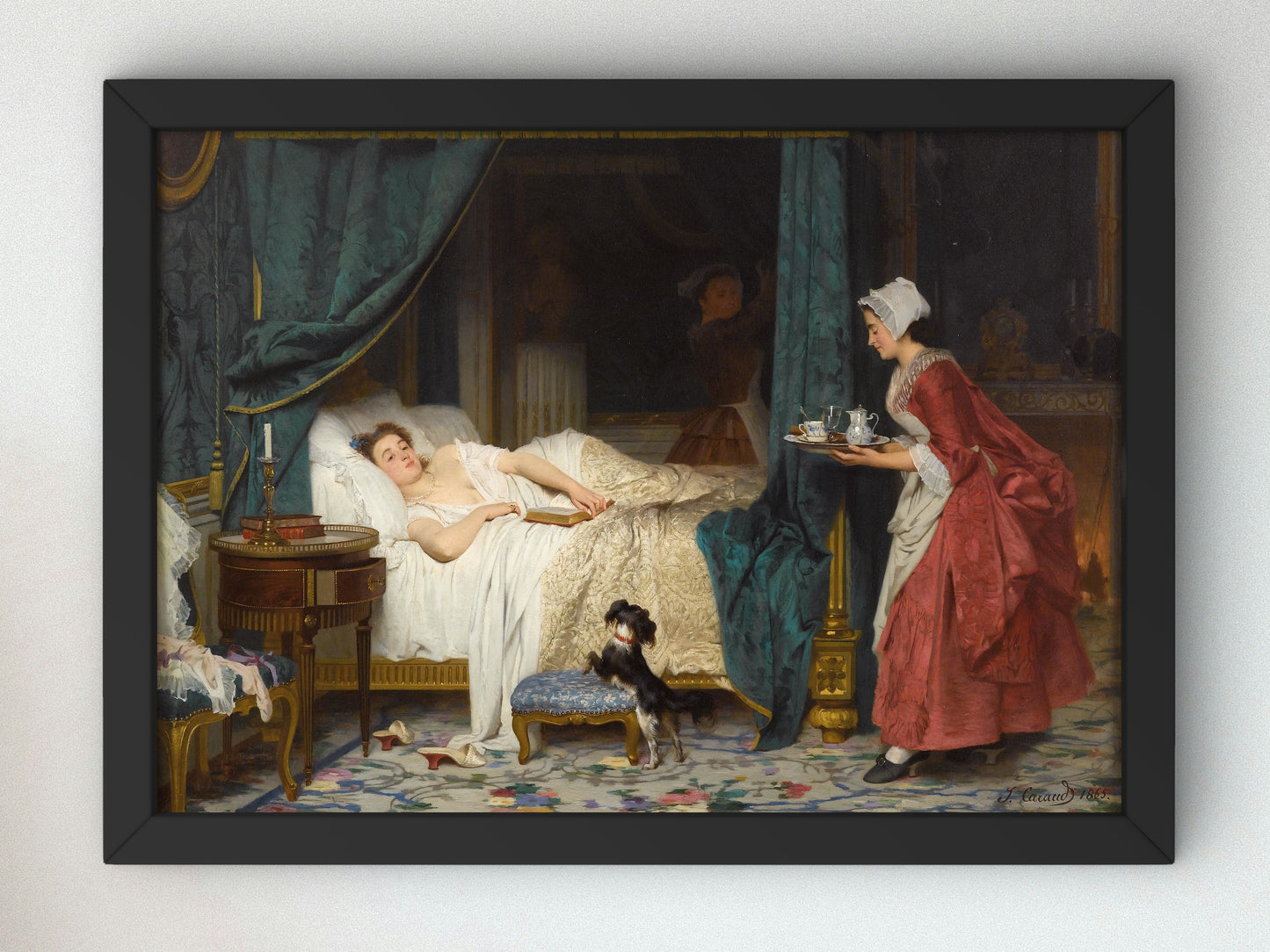 In the Morning by Joseph Caraud 1865, Wall Art Print, Fine Art Reproduction, Museum Quality Decor, Poster