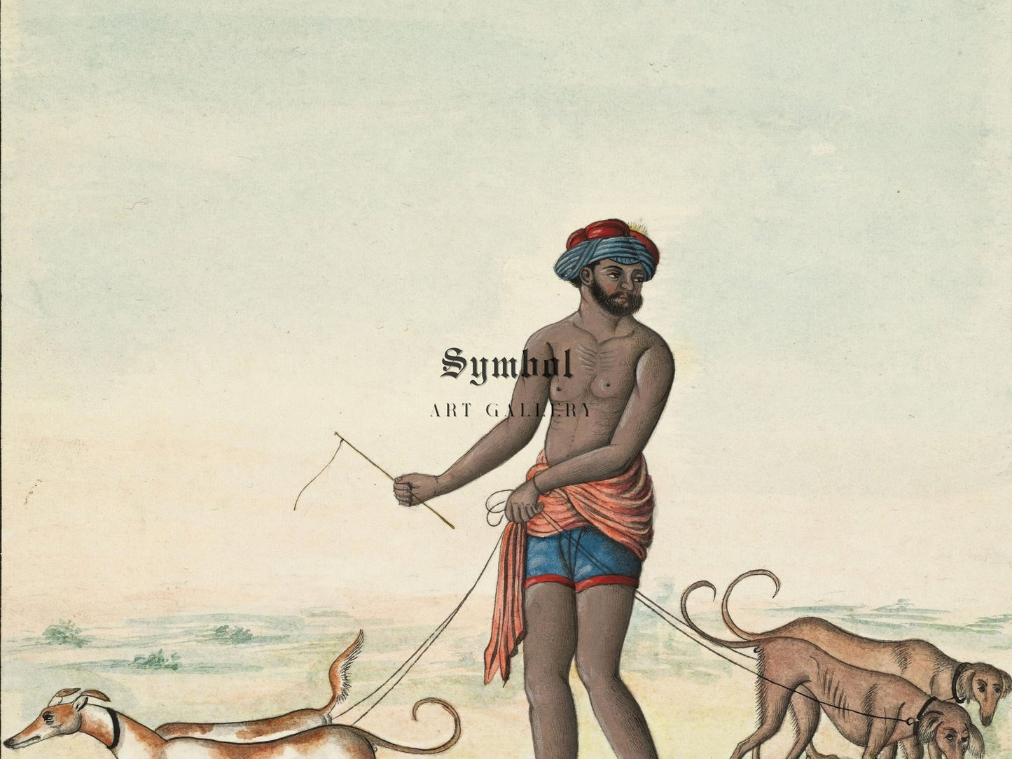 Dog Walker, 1830, Realism and Naturalism, fine art print