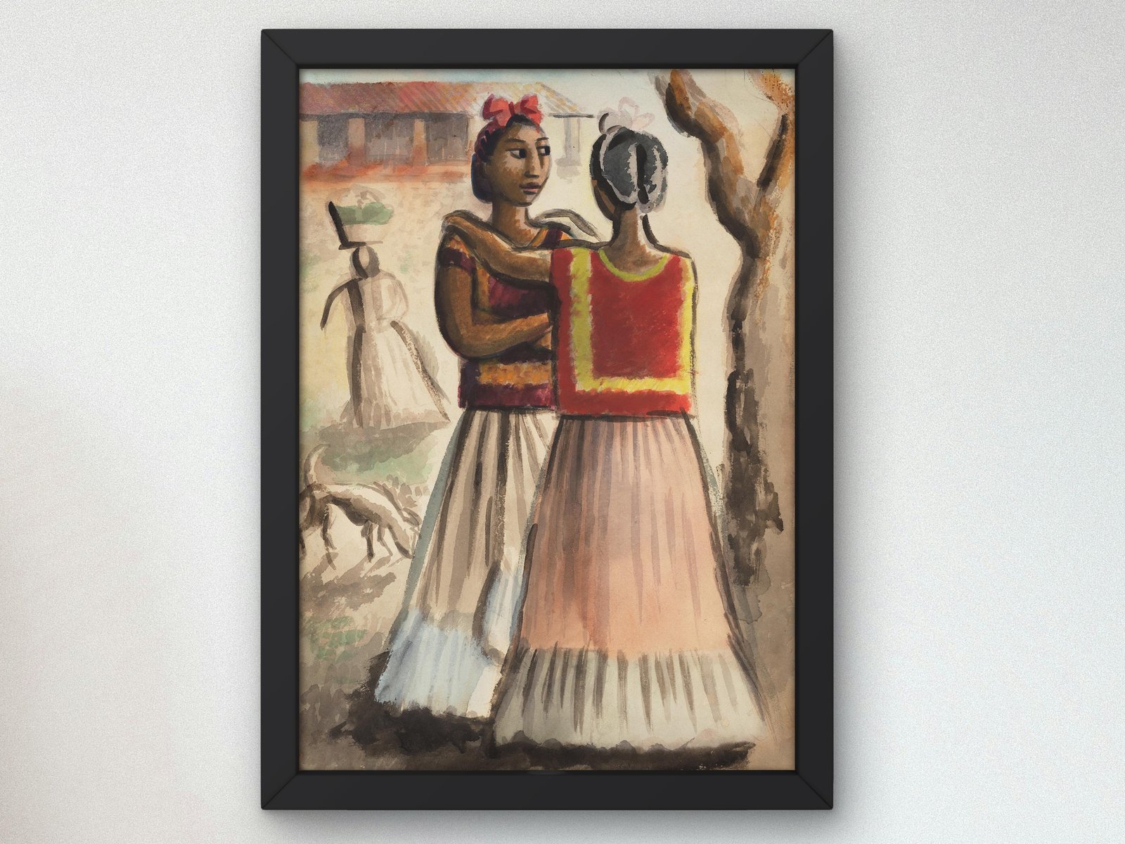 Dos Tehuanas by Miguel Covarrubias, 1926, Art Deco and American Modernism, fine art print