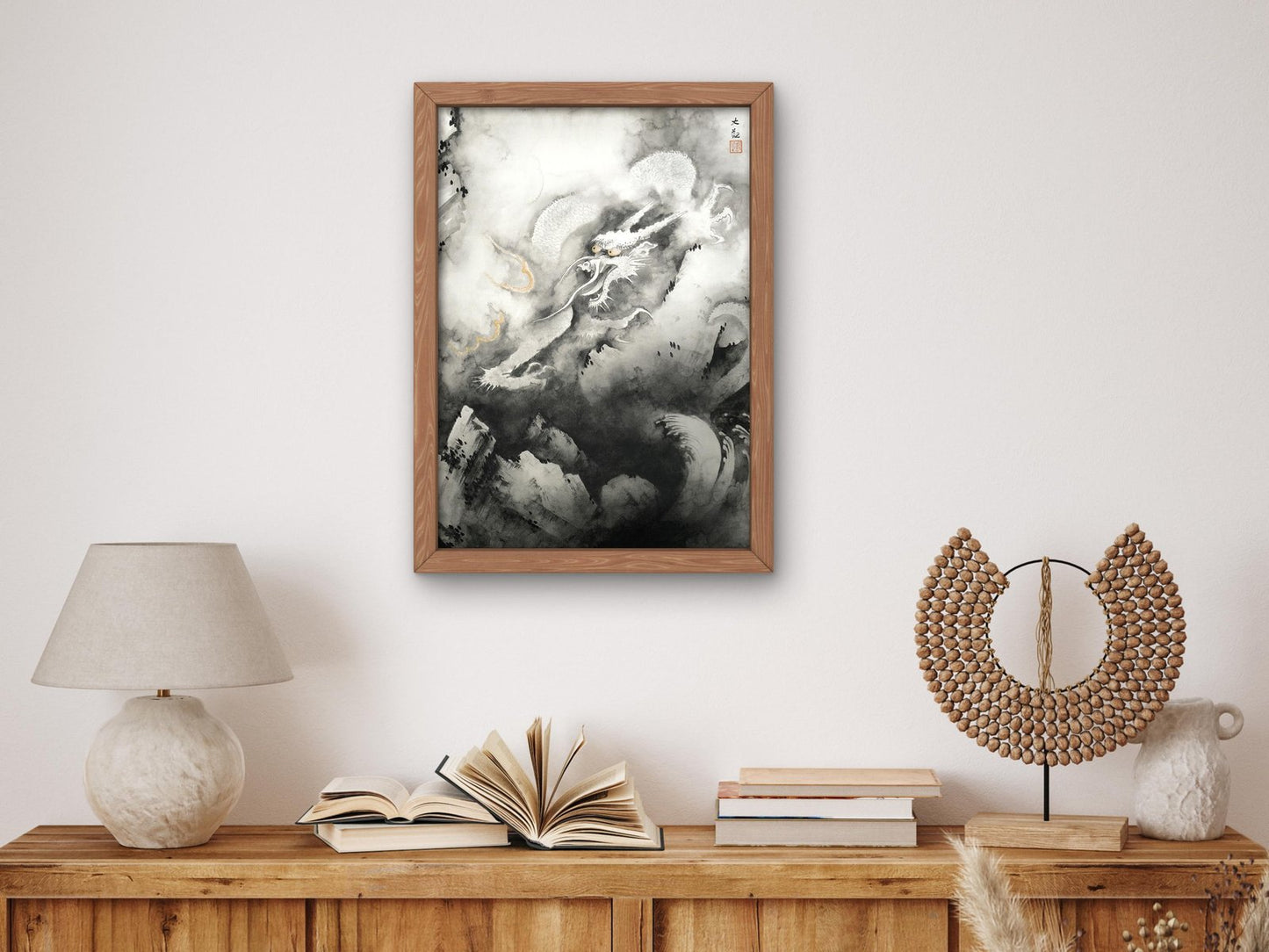 Dragon and Clouds by Yokoyama Taikan, 1937, Japanese Woodblock Prints, fine art print