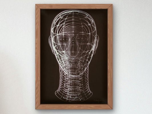 Drawing of a Human Head by Pavel Tchelitchew, 1951, Surrealism and Modern Art, fine art print