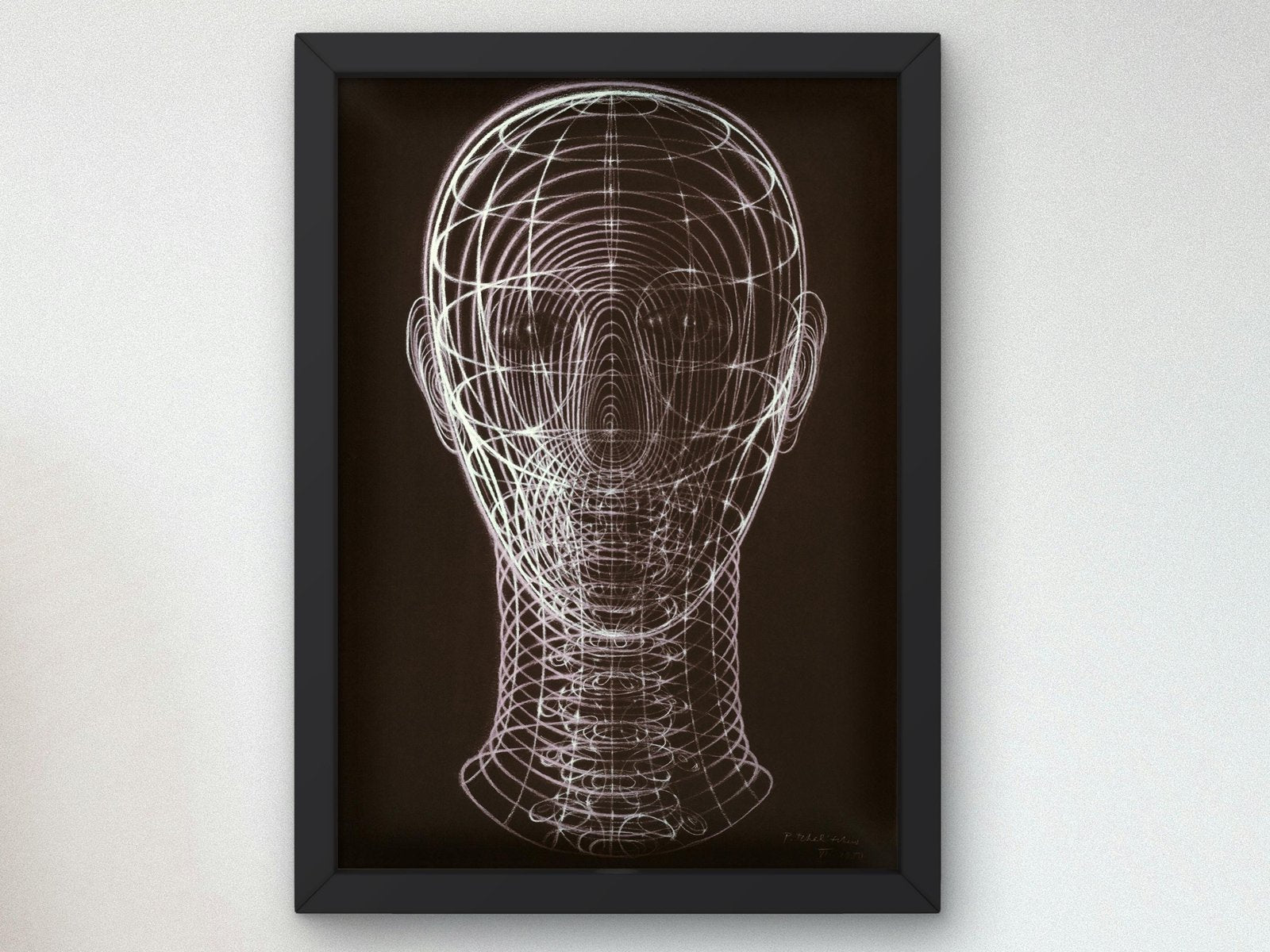 Drawing of a Human Head by Pavel Tchelitchew, 1951, Surrealism and Modern Art, fine art print
