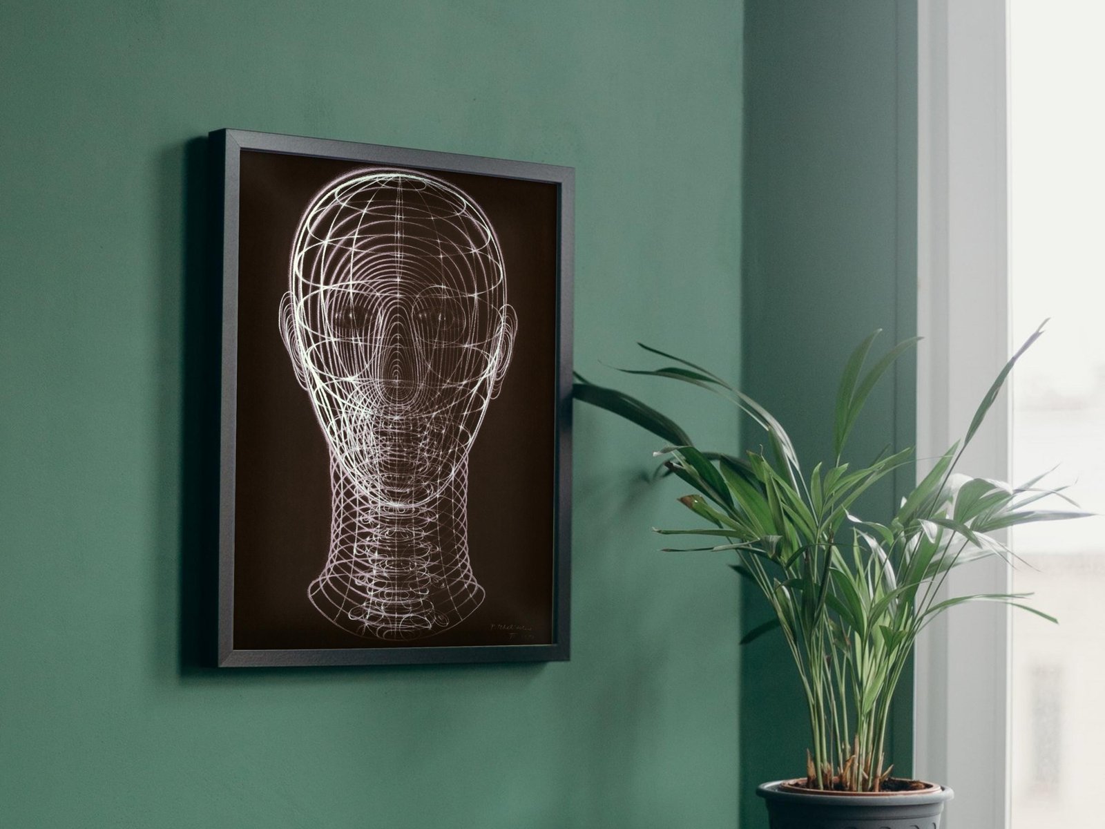 Drawing of a Human Head by Pavel Tchelitchew, 1951, Surrealism and Modern Art, fine art print