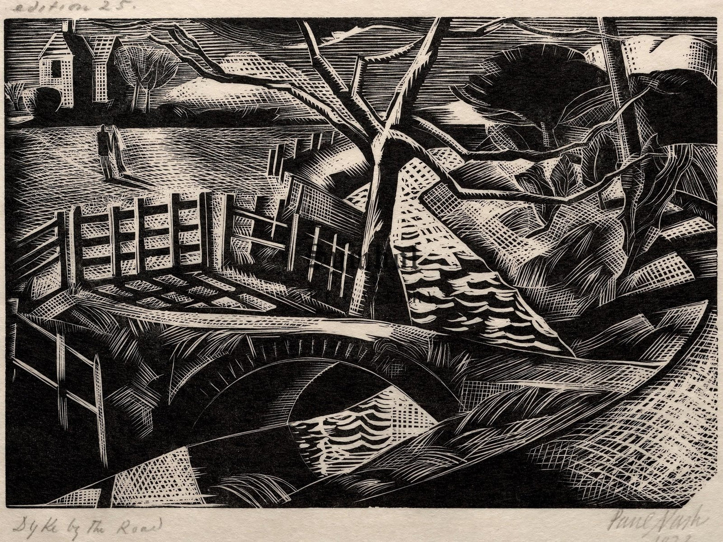 Dyke by the Road by Paul Nash, 1922, Art Deco and American Modernism, fine art print