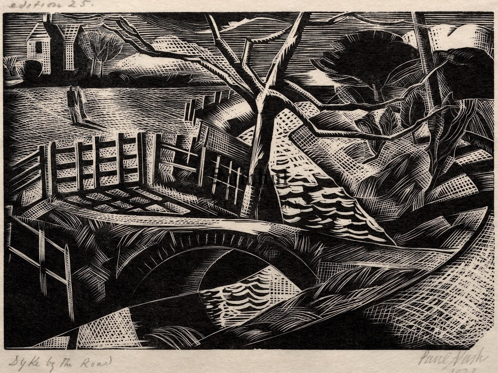 Dyke by the Road by Paul Nash, 1922, Art Deco and American Modernism, fine art print