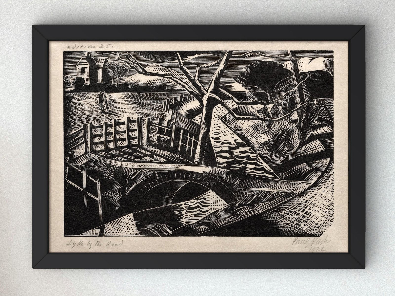 Dyke by the Road by Paul Nash, 1922, Art Deco and American Modernism, fine art print