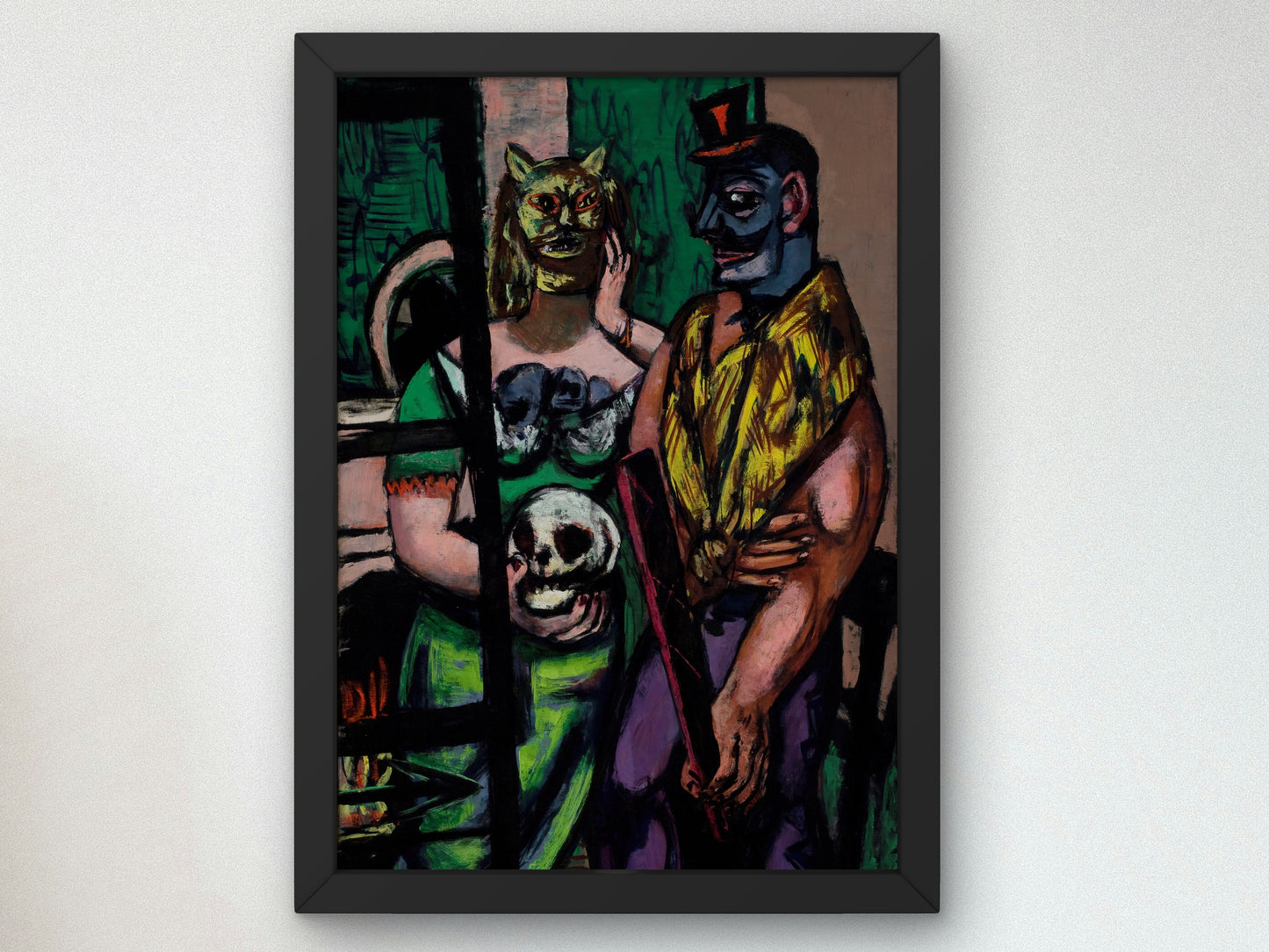 Masquerade by Max Beckmann 1948, Wall Art Print, Fine Art Reproduction, Museum Quality Decor, Poster