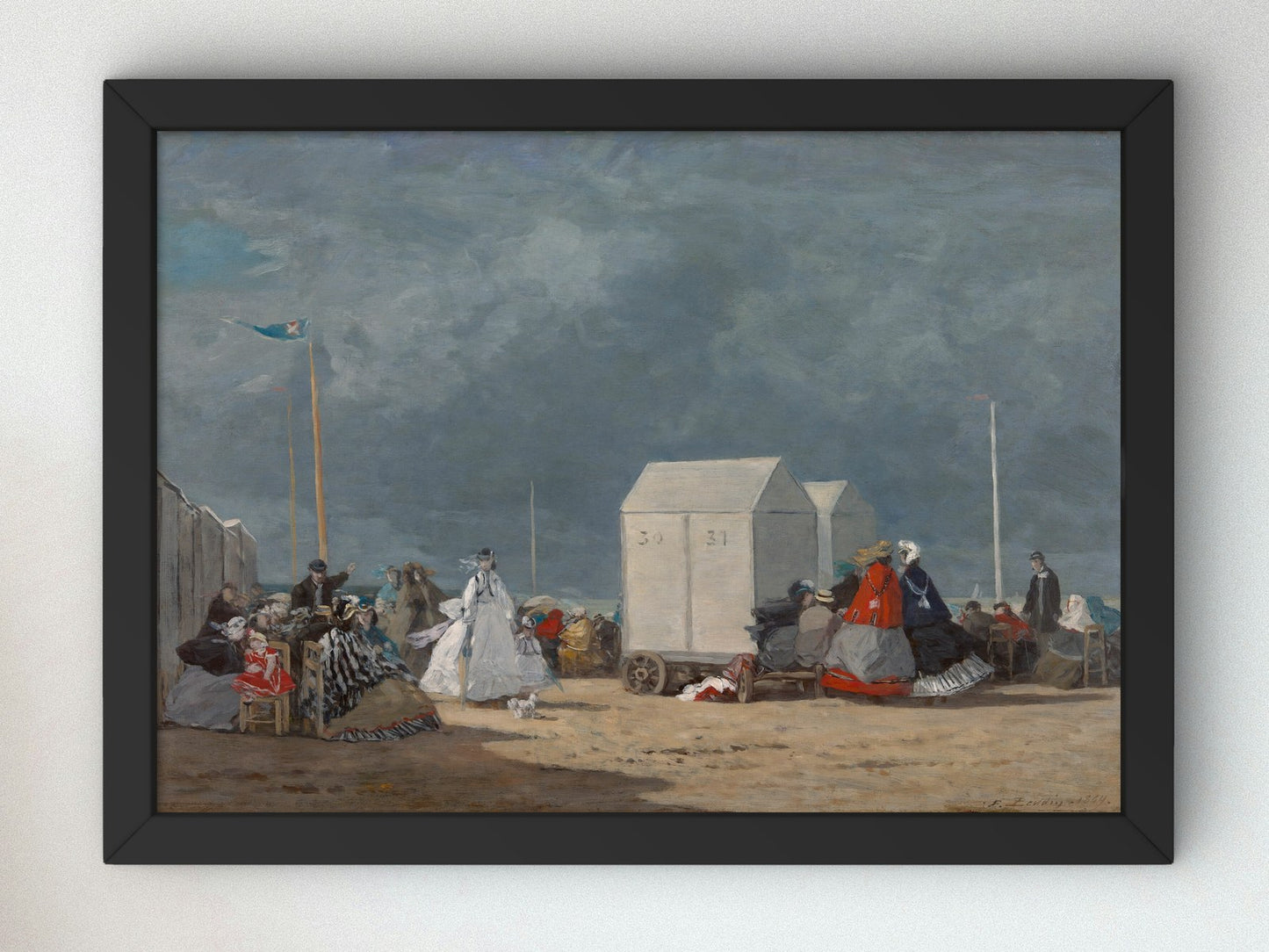 Approaching Storm by Eugène Louis Boudin 1864, Wall Art Print, Fine Art Reproduction, Museum Quality Decor, Poster