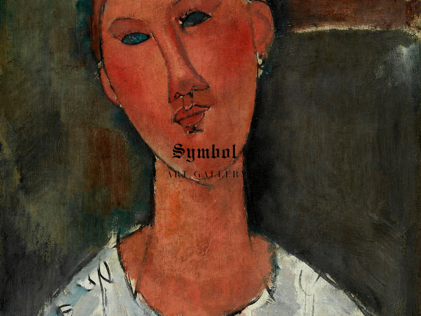 Girl in a White Blouse by Amedeo Modigliani, Wall Art Print, Fine Art Reproduction, Museum Quality Decor, Poster