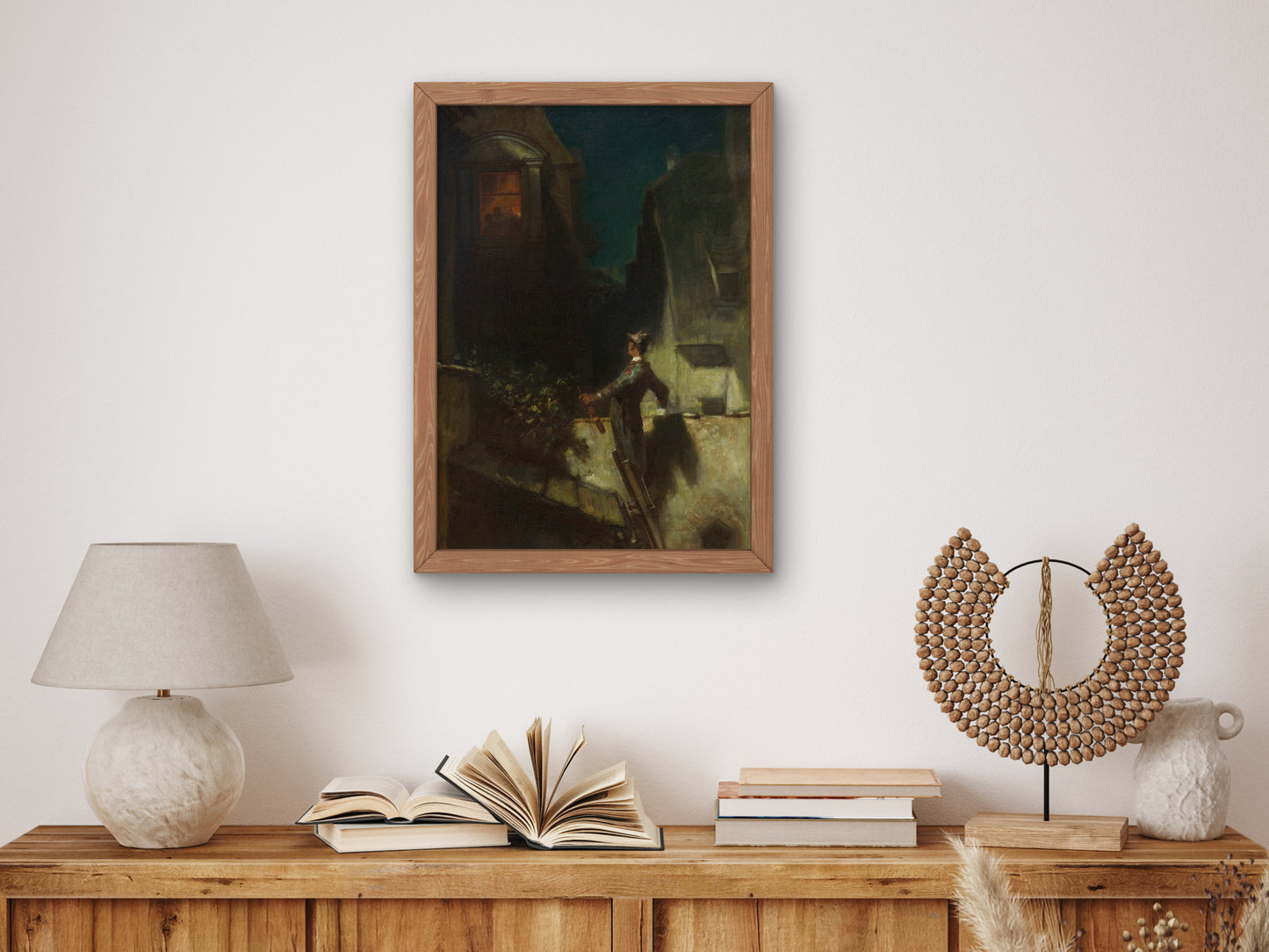 The Moonlight Violinist by Carl Spitzweg 1840, Wall Art Print, Fine Art Reproduction, Museum Quality Decor, Poster