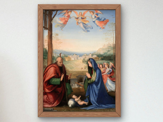 The Nativity by Fra Bartolommeo 1504, Wall Art Print, Fine Art Reproduction, Museum Quality Decor, Poster
