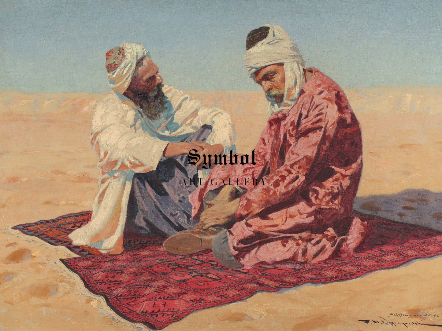 Meditation after Prayer by Feliks Michał Wygrzywalski, Wall Art Print, Fine Art Reproduction, Museum Quality Decor, Poster