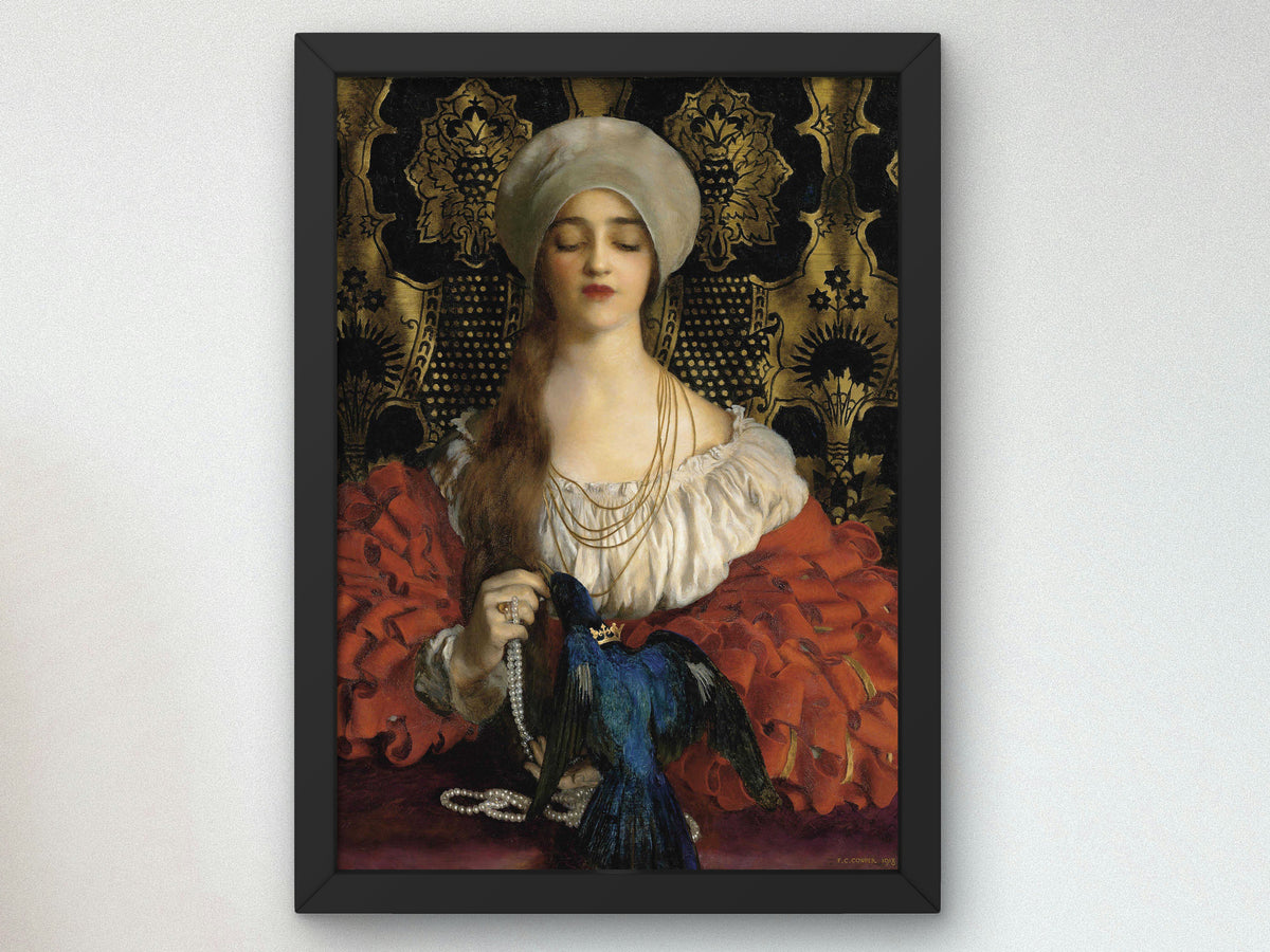 The Blue Bird by Frank Cadogan Cowper 1918, Wall Art Print, Fine Art Reproduction, Museum Quality Decor, Poster