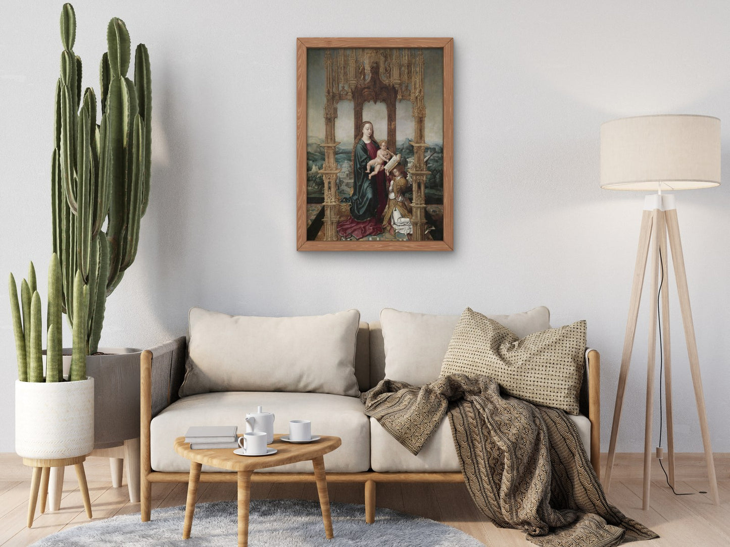 Virgin and Child under a Canopy by Jan Gossaert 1520, Wall Art Print, Fine Art Reproduction, Museum Quality Decor, Poster