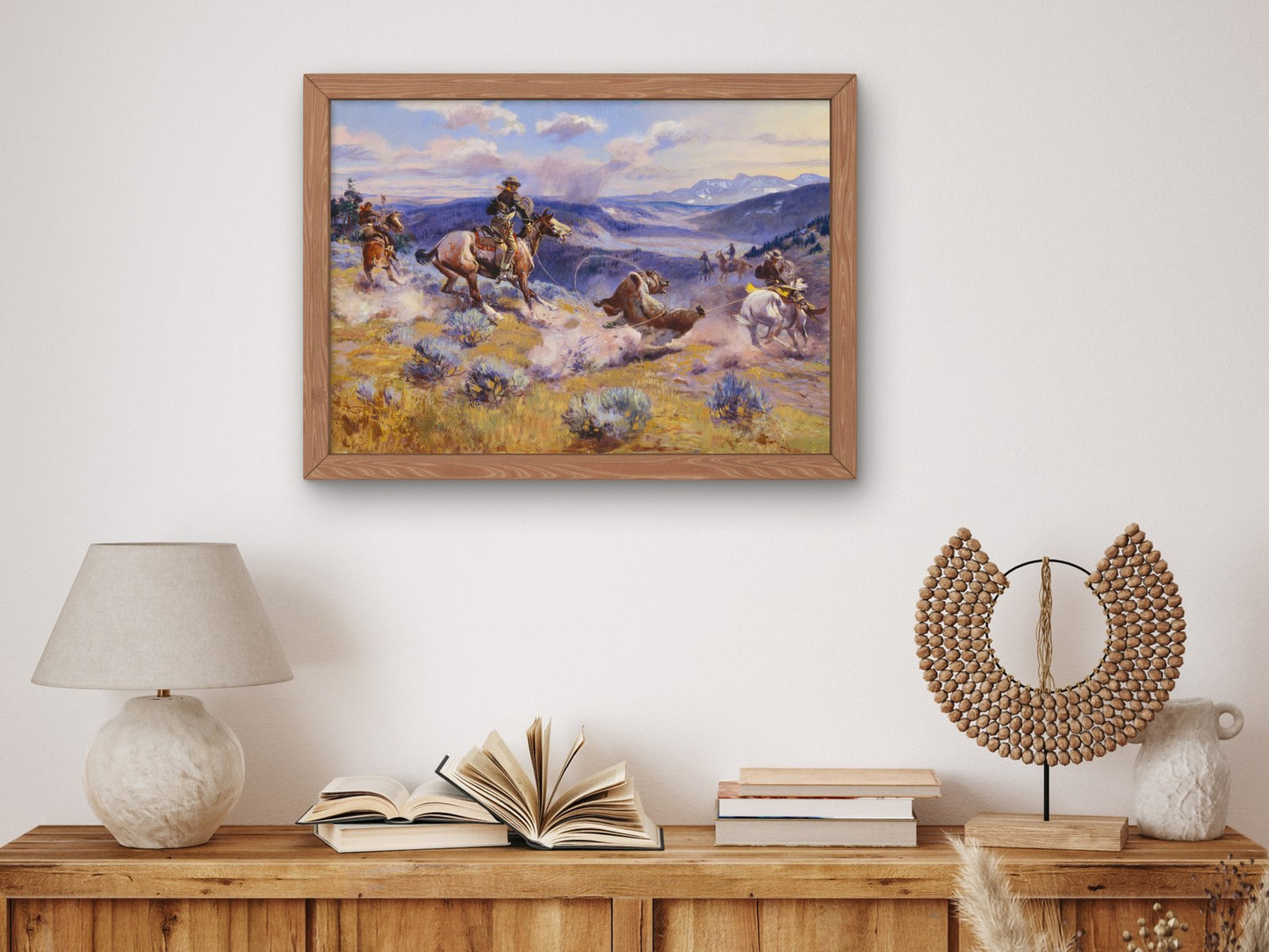 Loops and Swift Horses are Surer than Lead by Charles Marion Russell 1916, Wall Art Print, Fine Art Reproduction, Museum Quality Decor