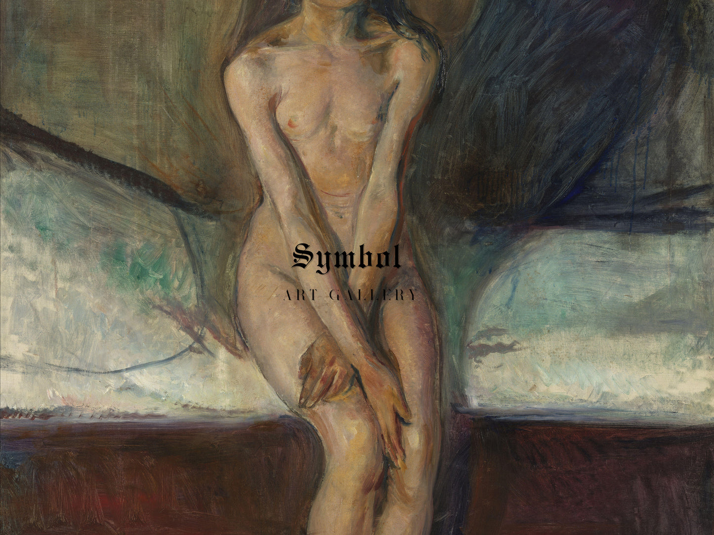 Puberty by Edvard Munch 1894, Wall Art Print, Fine Art Reproduction, Museum Quality Decor, Poster